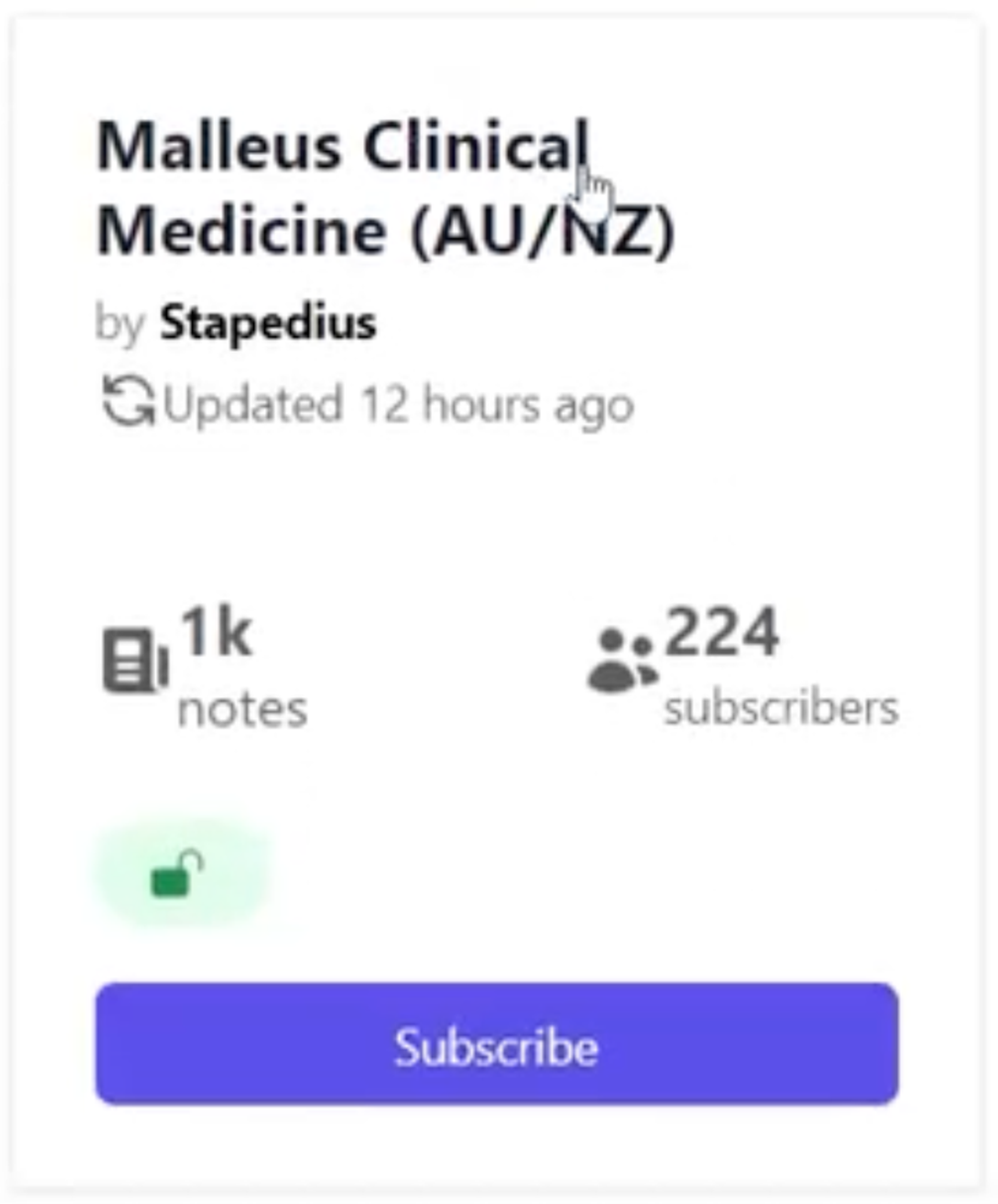 Click the subscribe to the deck button just below
